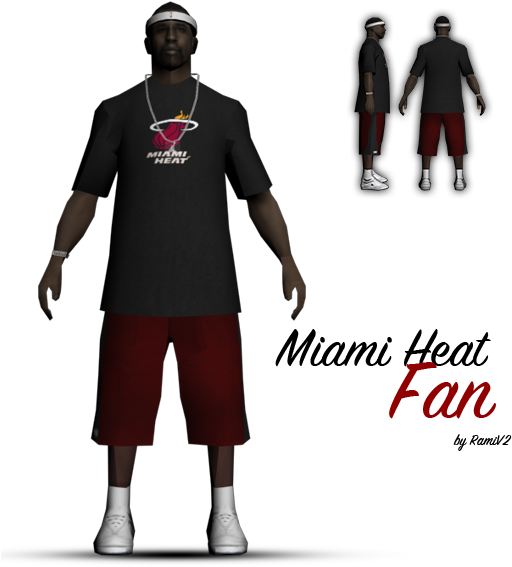 [rel] Miami Heat Fan - Gta Sa Bmycr Mod (514x600), Png Download