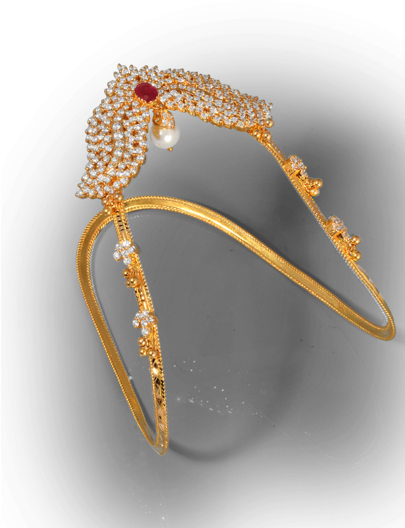 Diamond Bangles & Vanki - Crystal (800x1082), Png Download