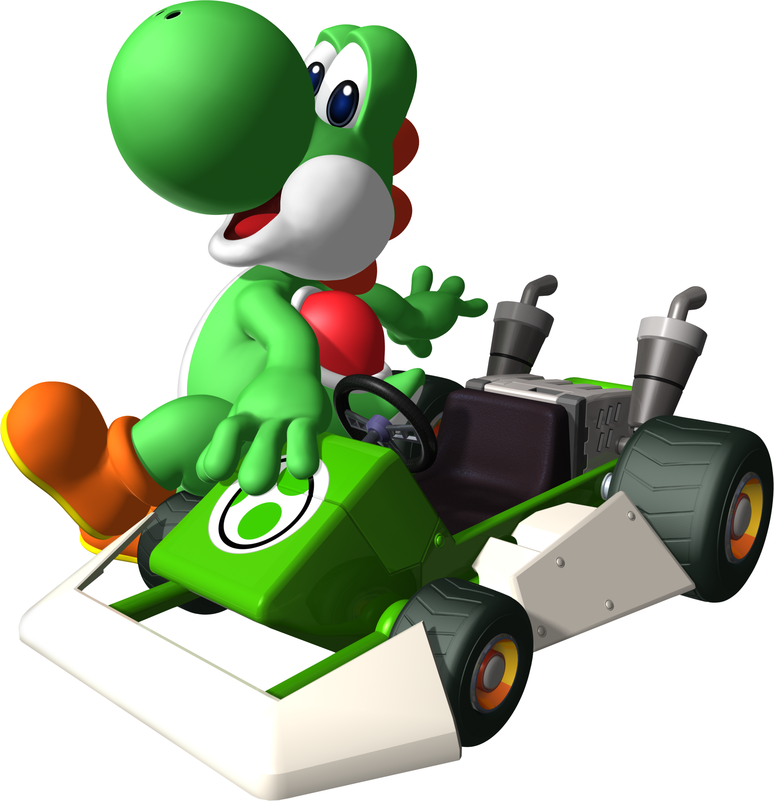 Yoshi Clipart Mario Kart - Mario Kart Ds Yoshi (2567x2657), Png Download