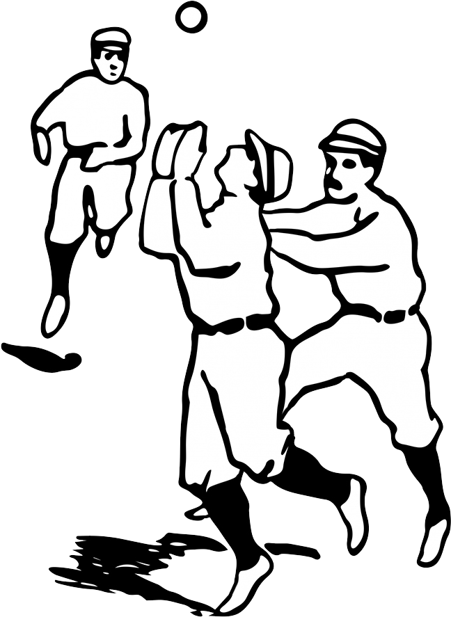 Baseball Sketch Of Players - Illustration (709x1004), Png Download