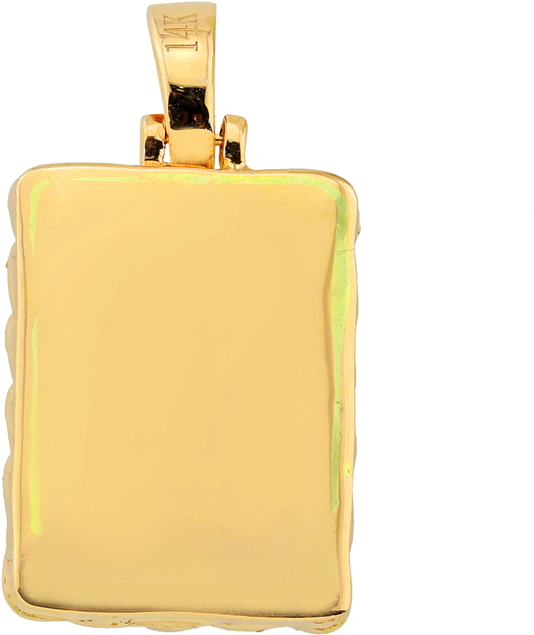 3d Pillow Pendant Cuban Link Style - Locket (1000x1000), Png Download