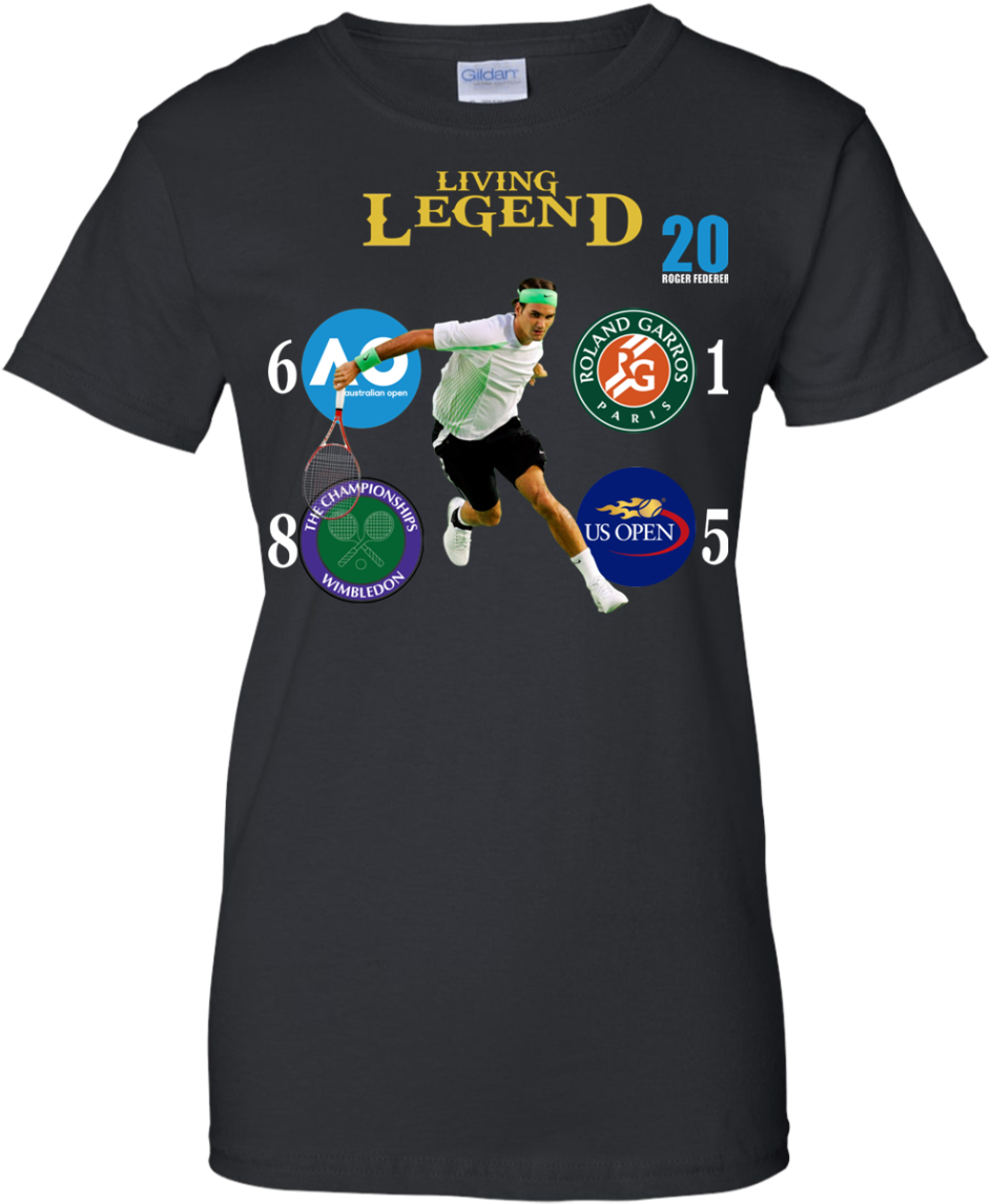 Living Legend Roger Federer 20 Shirt, Sweatshirt - T Shirt Volleyball Designs (1155x1155), Png Download
