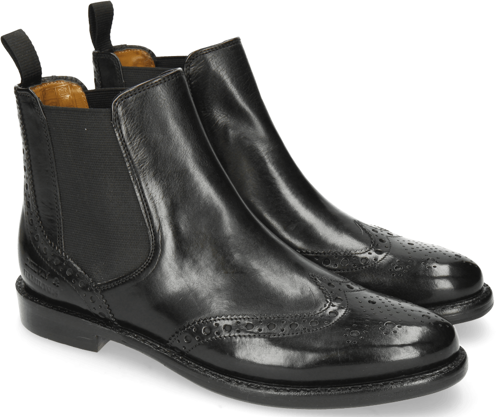 Ankle Boots Selina 6 Black Elastic Black - Bottine De Pluie Femme (1024x1024), Png Download