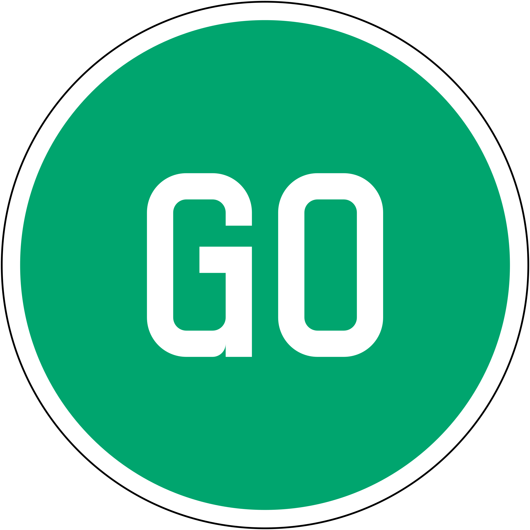 2147 X 2147 2 - Go Green Road Sign (2147x2147), Png Download