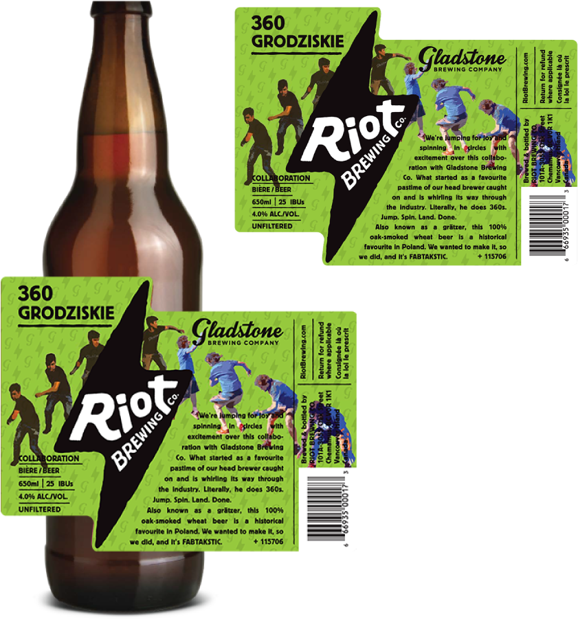 Riot Brewing Co Riot Beer 360 Grodziskie Gratzer - Barcode Beer (1000x1000), Png Download