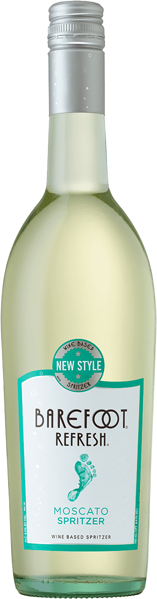 Every Bottle Of Barefoot Moscato Spritzer Wine Is Infused - Barefoot Refresh Moscato Spritzer (473x1200), Png Download