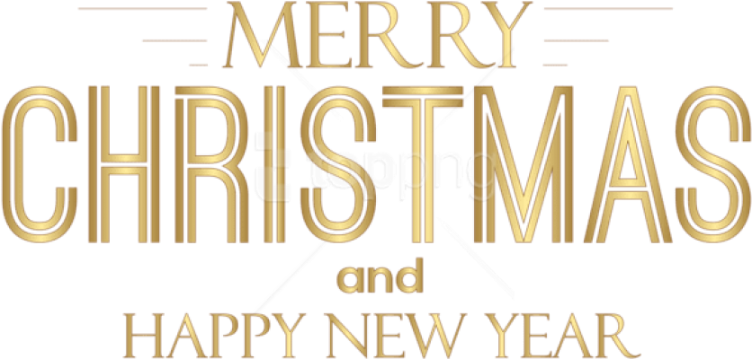 Free Png Merry Christmas And Happy New Year Text Png - Merry Christmas And Happy New Year Png (850x417), Png Download