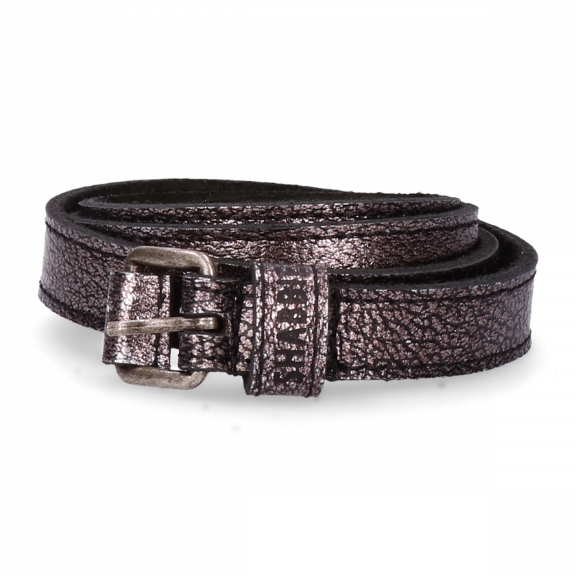 Belt Grain Leather Silver Grey - Belt (840x840), Png Download