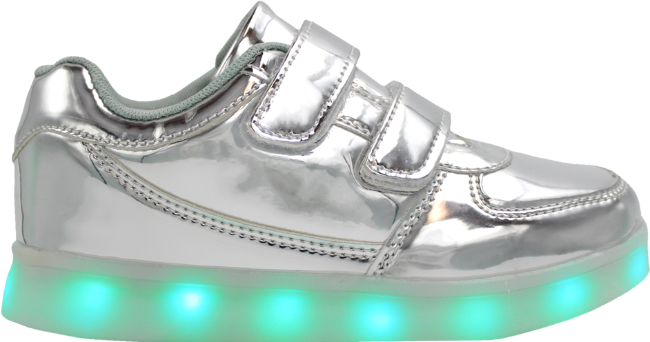 Kids Shoe Png - Kids Silver Sneakers (1080x926), Png Download