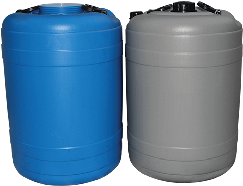 Wide & Narrow Mouth Round Drums - Plastic (500x625), Png Download