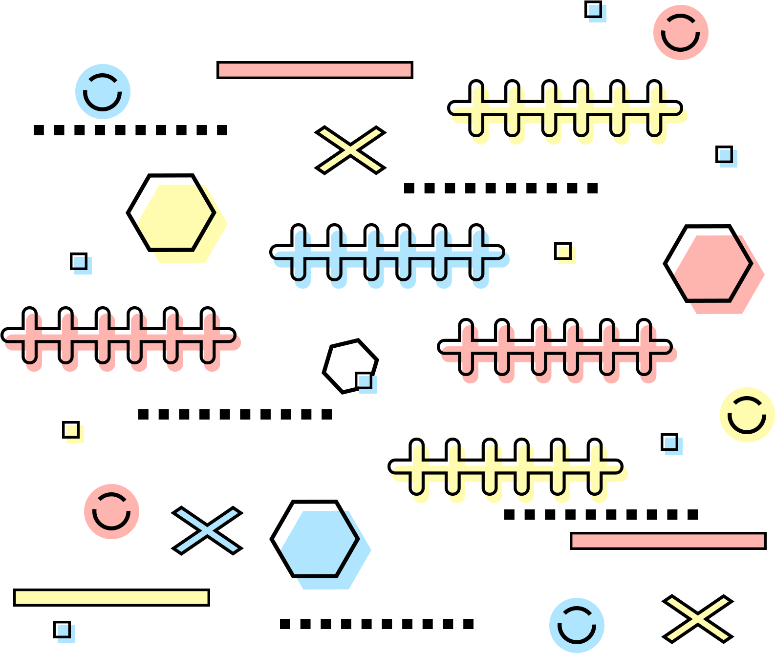 E Commerce Trend Element Memphis Colorful Png And Psd - Memphis (2000x2000), Png Download