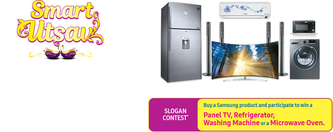 Samsung Diwali Slogan Contest - Refrigerator (1121x444), Png Download