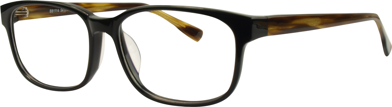 B81114 Black/brown 1 Cheap Glasses - Black And Brown Glasses (1440x600), Png Download