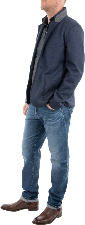 Herrensakko Aus Wool Double Charlesrib Wdl Nightfall - Gentleman (520x800), Png Download