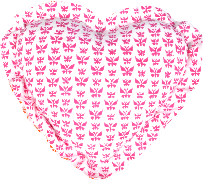 Heart Shaped Butterfly Cushion - Heart (750x750), Png Download
