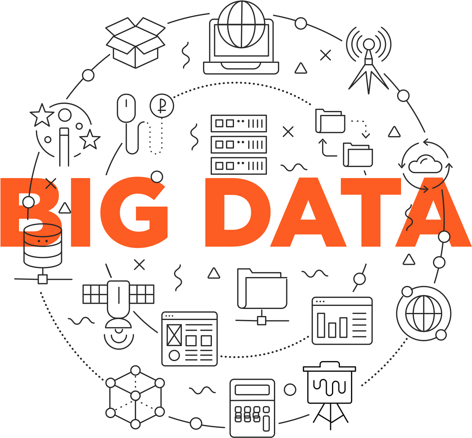 Big Data Graphic Tra - Big Data Points (1720x1510), Png Download
