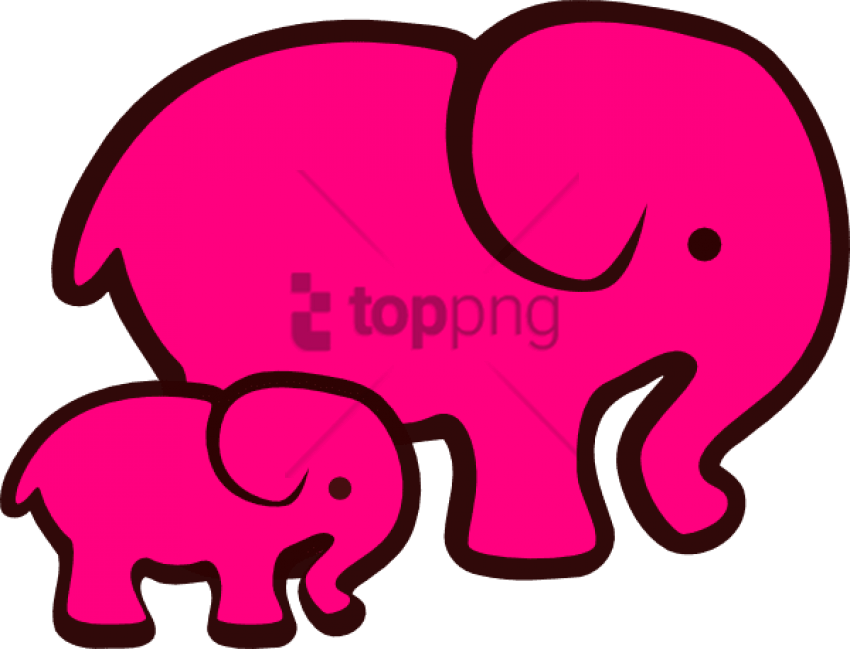 Free Png Download Elephants Mom And Baby Png Images - Elephant Clip Art (850x649), Png Download