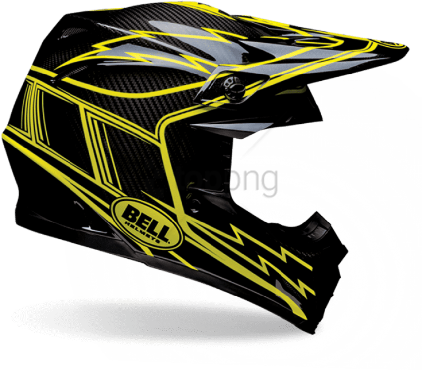 Free Png Download Bell Full 9 Black Yellow Png Images - Helmet Bell Moto 9 Carbon Flex (850x745), Png Download