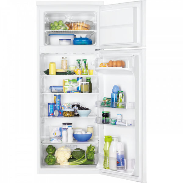 Zanussi Zrt27102wv 159cm Tall Fridge Freezer With Top - Frigorifico Integrable Dos Puertas (600x600), Png Download
