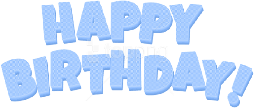 Free Png Download Happy Birthday Blue Text Png Images - Happy Birthday Text Png (850x369), Png Download