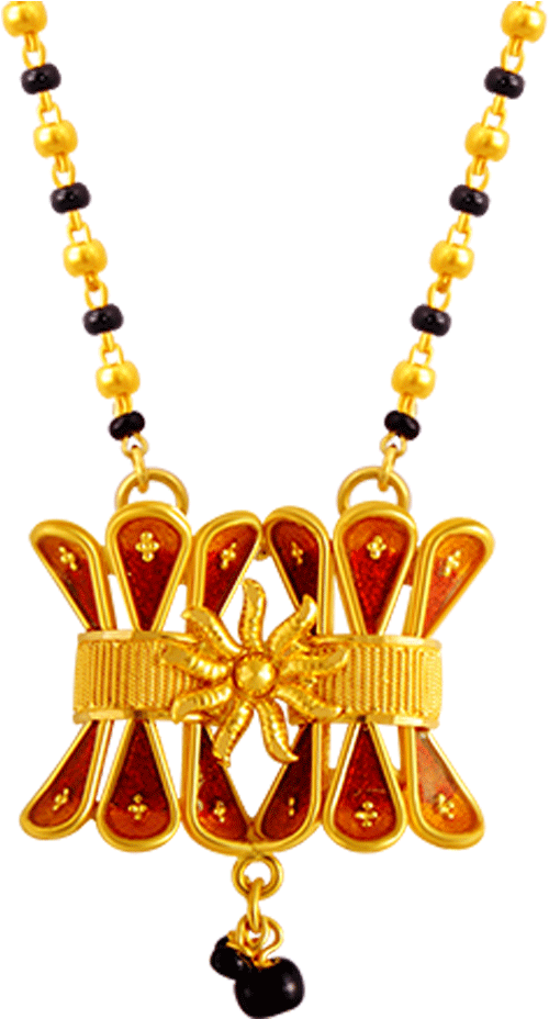 22k Yellow Gold Mangalsutra - Necklace (1000x1000), Png Download