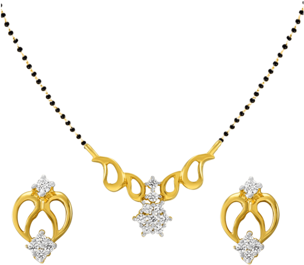 Mahi Daily Wear Fashion Mangalsutra Set Of Brass Alloy - Necklace (640x960), Png Download