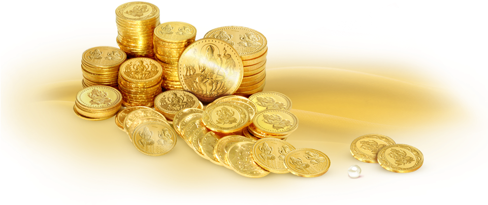 Happy Diwali And Chatth Puja - Gold Coin Png Images Hd (960x451), Png Download