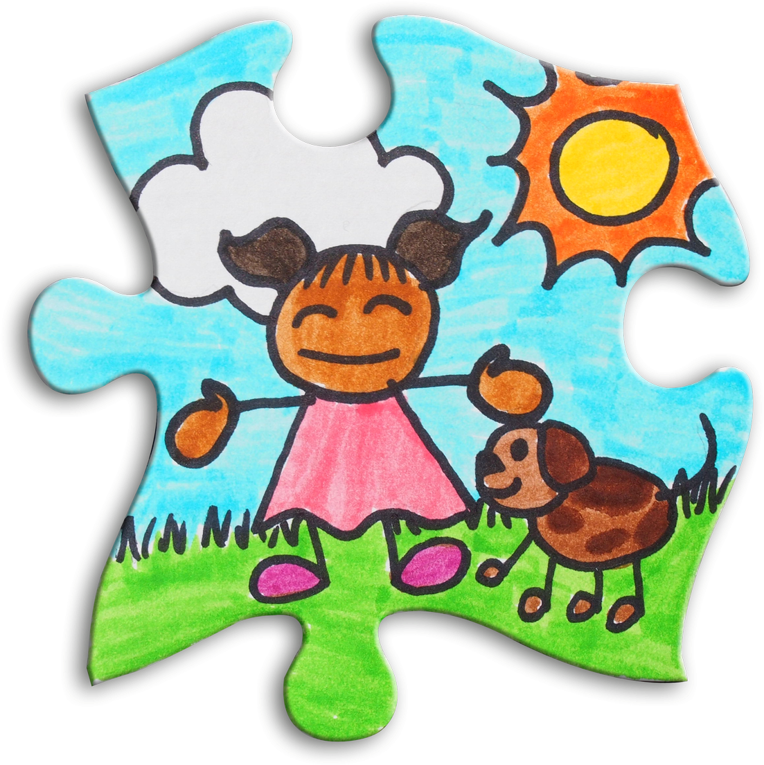 Large Cardboard Puzzle Pieces (1200x1208), Png Download