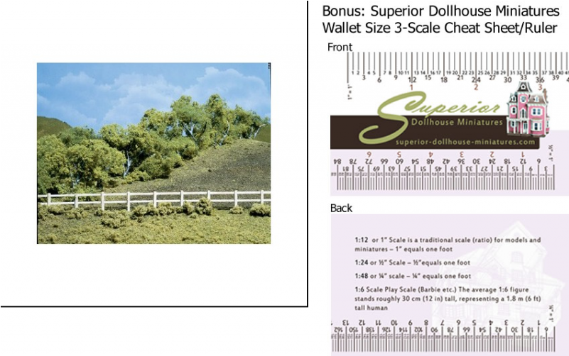 Authentic Cheap Dollhouse Miniature Hedge Row Scene - Dollhouse (800x785), Png Download