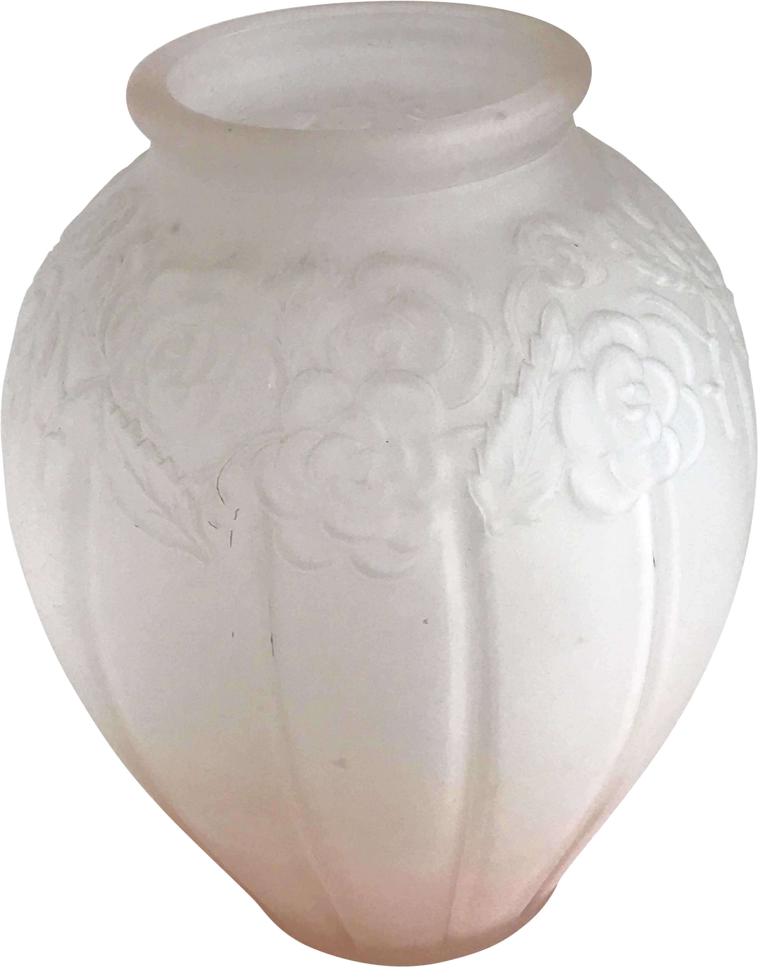 Vintage Large Pink Floral Vase - Vase (2878x3669), Png Download