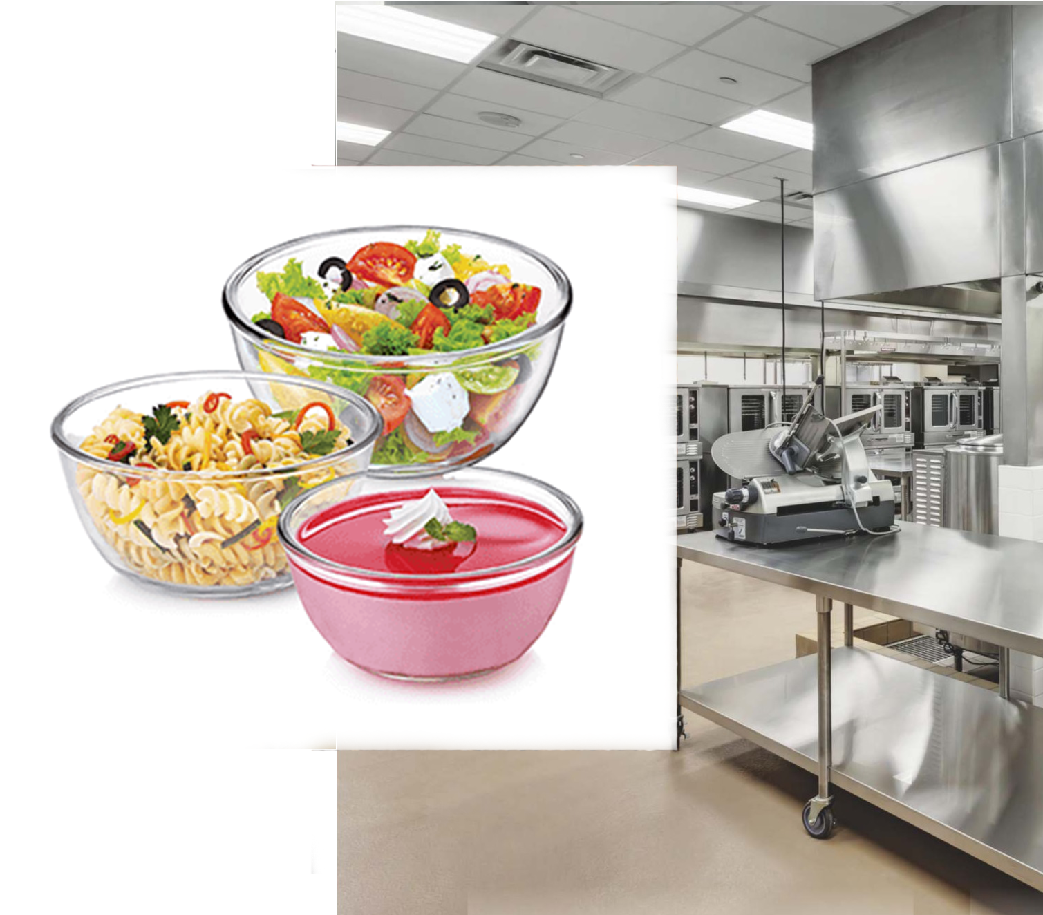 And Imported Stainless Steel Items With Food Grade - Cello Glass Bowls (1723x1323), Png Download