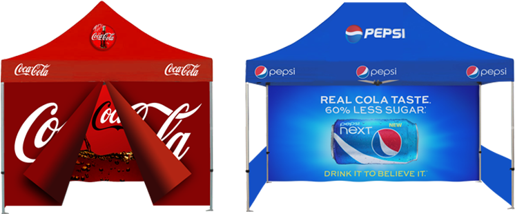 One Can Do A Lot Of Innovative Ideas Branding The Canopy - Canopy Tent Designs (800x434), Png Download