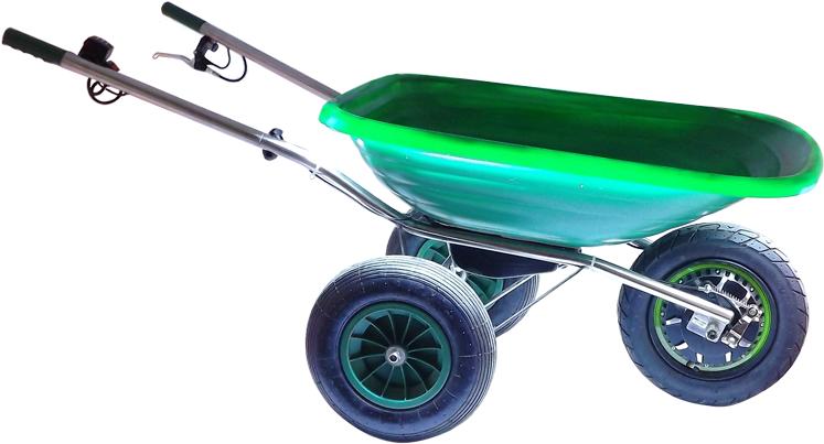 Accu Wheelbarrow Sw6e Deluxe With Engine - Wheelbarrow (960x420), Png Download