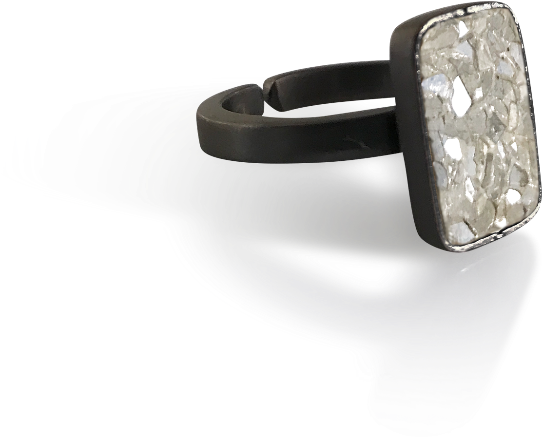 Raw Cut Diamond Plate Ring - Engagement Ring (2000x2000), Png Download