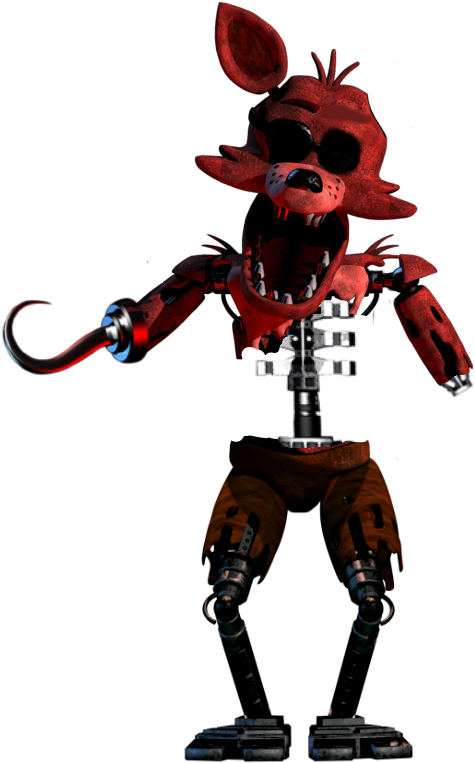 Scrap Foxy And Monster Bonnie Full Body And The Weekly - Foxy Fnaf 1 Png (680x804), Png Download