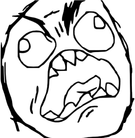 Forever Alone Clipart Face - Troll Face Rage Png (640x480), Png Download