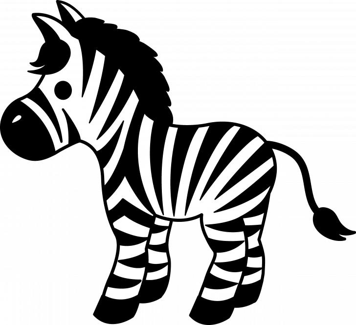 Medium Size Of How To Draw Animal Print On Paper Zebra - Zebra Clipart (728x665), Png Download