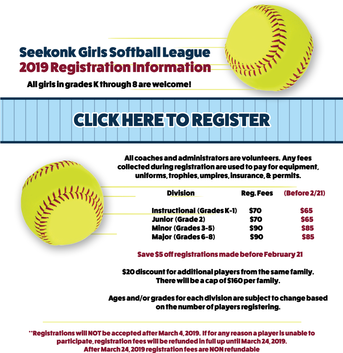 2019 Registration Flyer - College Softball (1200x1284), Png Download