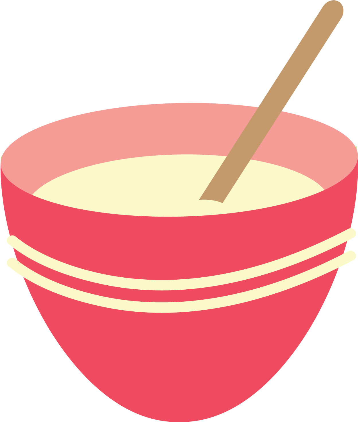 Soup Clipart Stack Bowl - Mixing Bowl Clipart Pink (1274x1500), Png Download