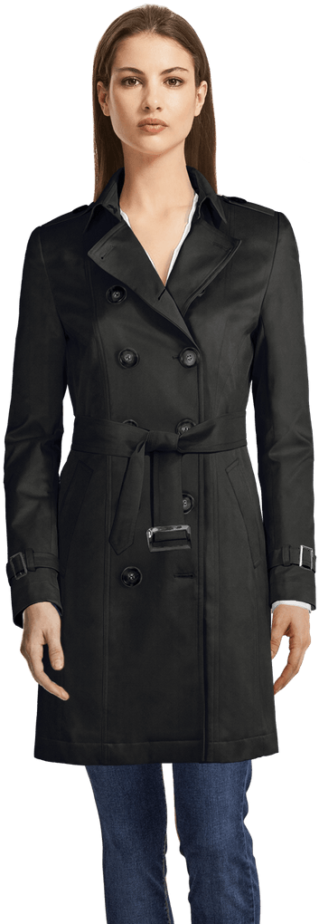 Black Trenchcoat-view Front - Men's Full Zip Training Hoodie Nike Dri Fit Therma (437x1034), Png Download