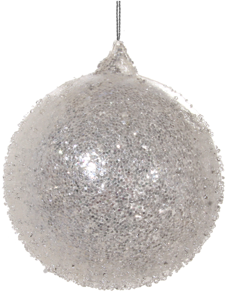 Christmas Ball Glitter White - Christmas Ornament (772x1000), Png Download