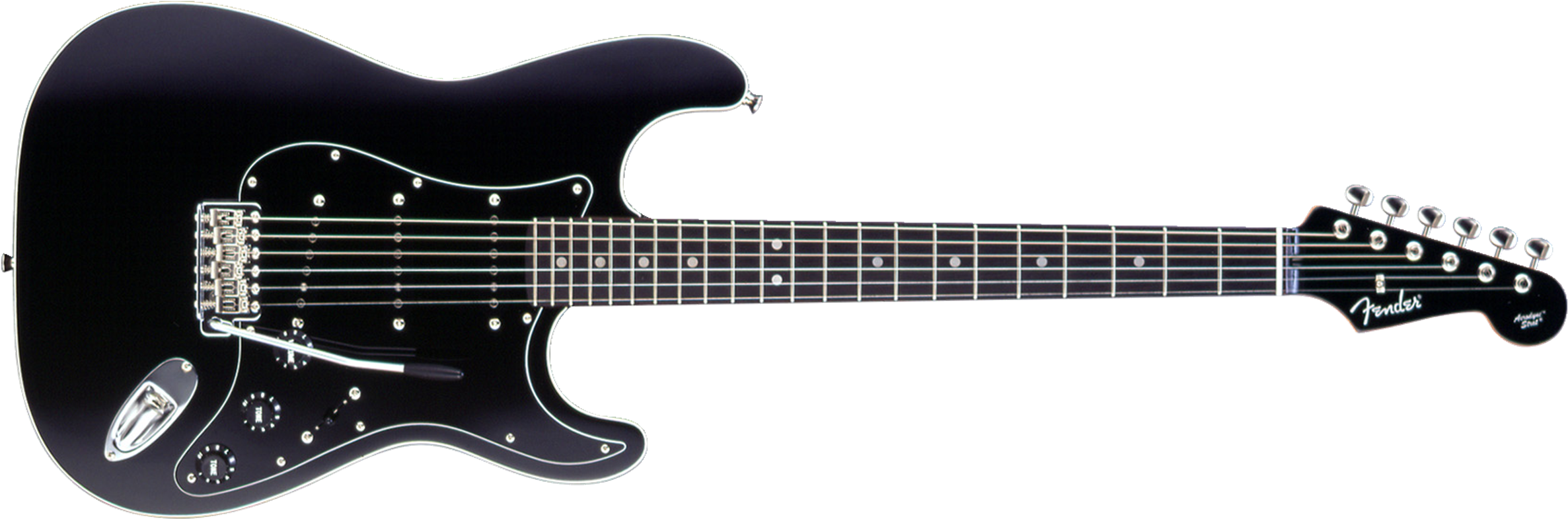 Aerodyne Strat - Hagstrom H Iii Black (2400x813), Png Download
