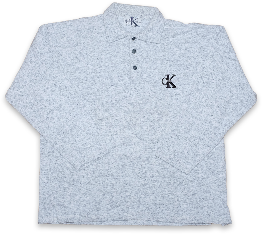 Vintage Calvin Klein Bootleg Longsleeve Large - Polo Shirt (900x900), Png Download