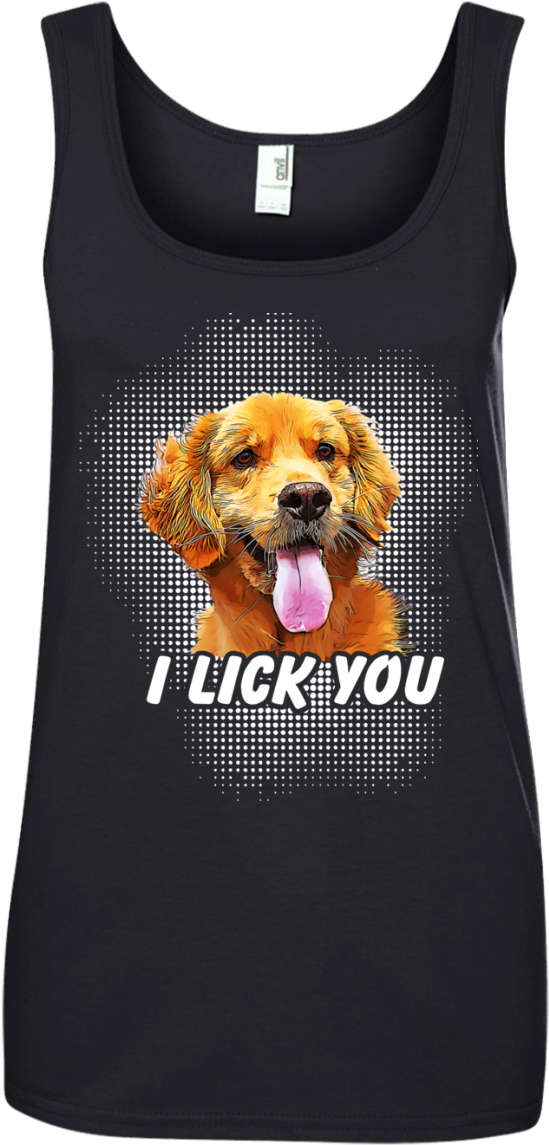 Golden Retriever Pup Art, "i Lick You" - Shirt (1155x1155), Png Download