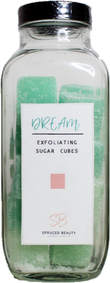 Dream Exfoliating Sugar Cubes - Glass Bottle (468x1125), Png Download