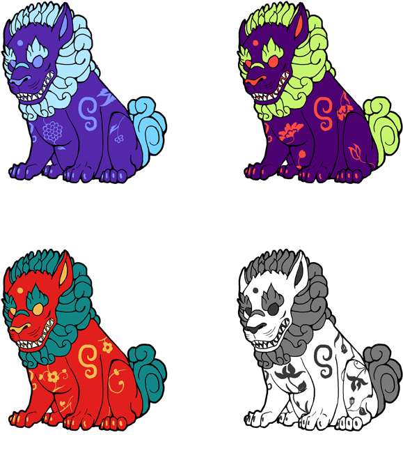Chinese Guardian Lion Adoptables - Chinese Guardian Lion Art (707x800), Png Download