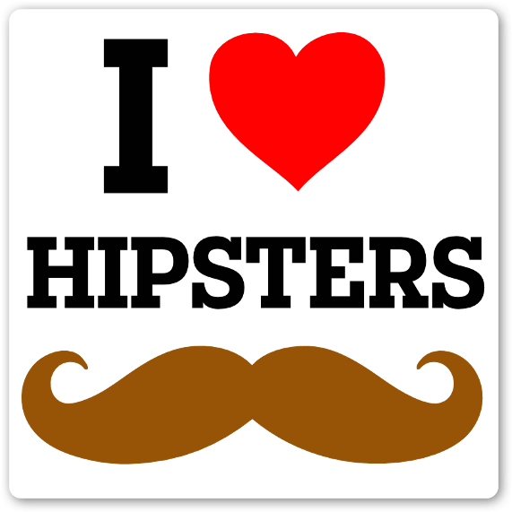 I Love Hipsters - Up To No Good D (600x600), Png Download