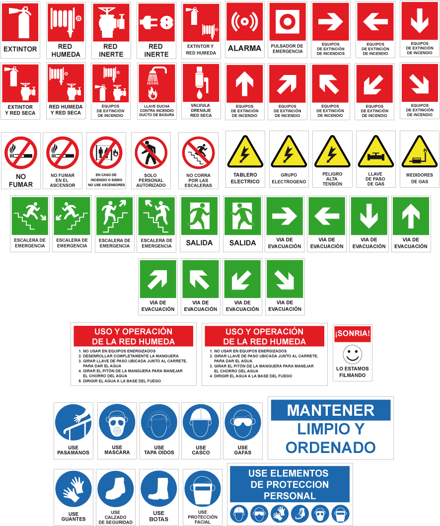 Señalización Edificios - Fire Exit Signs (900x1100), Png Download