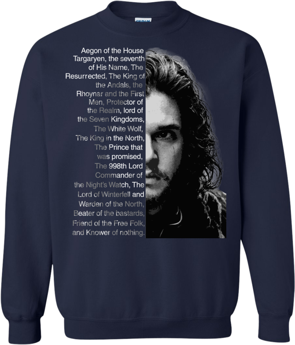 Aegon Of The House Targaryen Tshirt, Tank, Hoodie - Long-sleeved T-shirt (1155x1155), Png Download