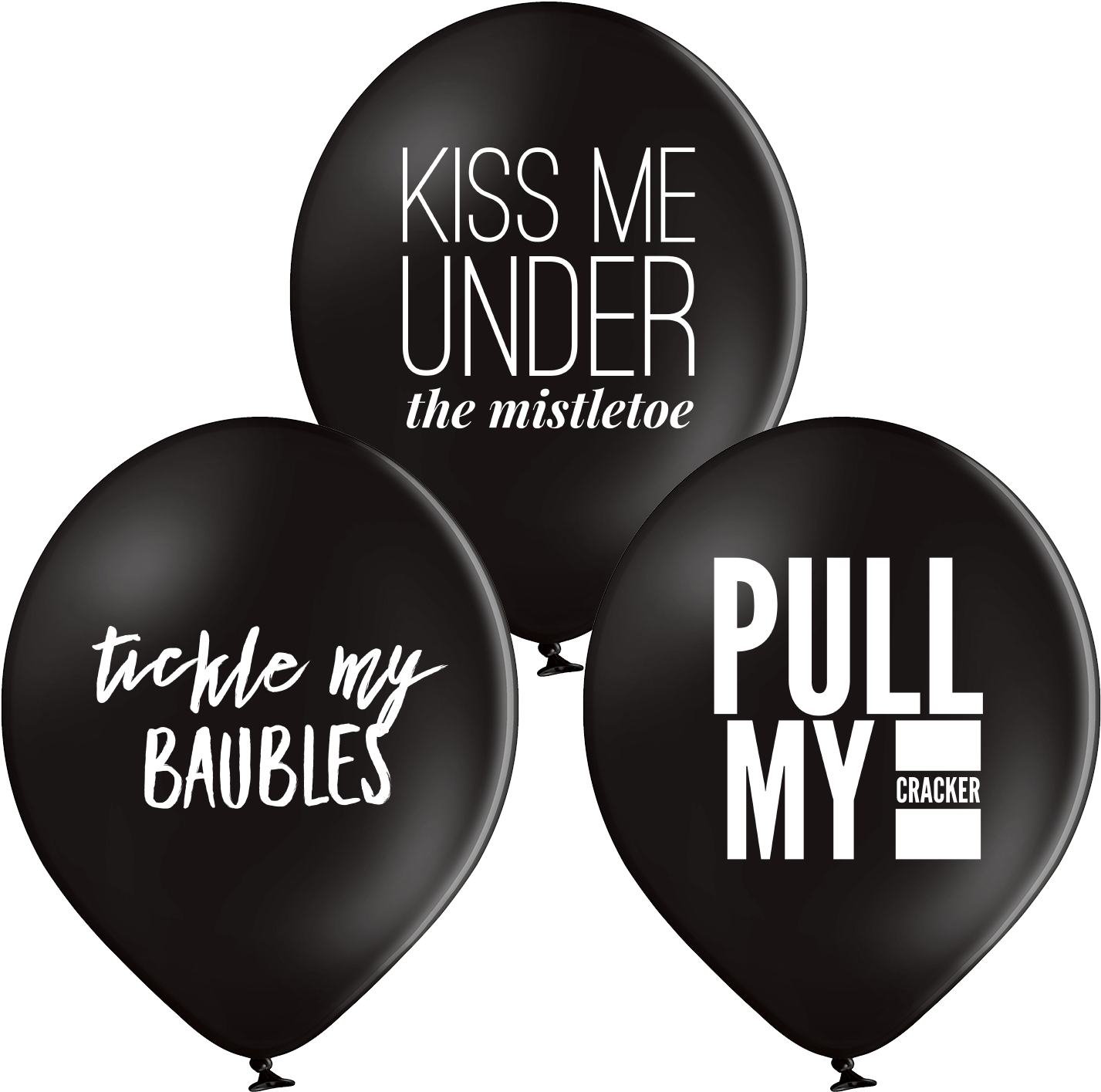 Christmas Cracker Baubles & Mistletoe Pack - Balloon (1512x1530), Png Download